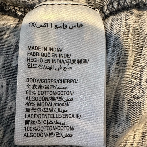 Style & Co black and white long sleeves or quarter length size 1X - Picture 4 of 5